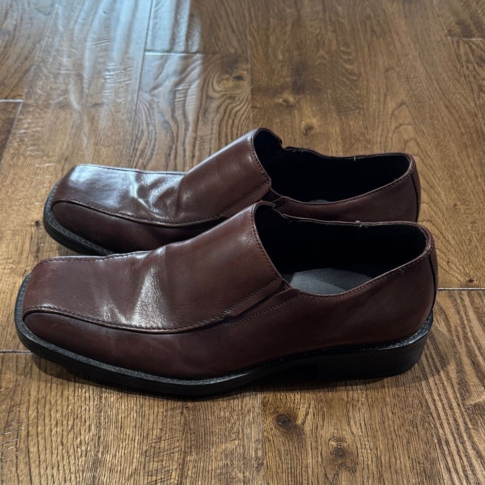 Axcess Men's Brown Leather Loafers Sz 12